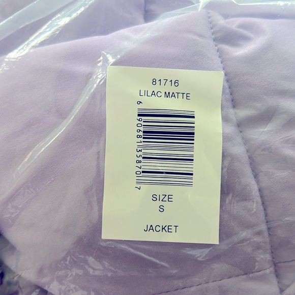 AQUA Quilted Cropped Puffer Jacket in Lilac, Size S New w/Tag Retail $168 - Picture 6 of 8